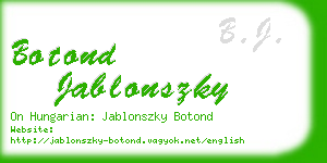 botond jablonszky business card